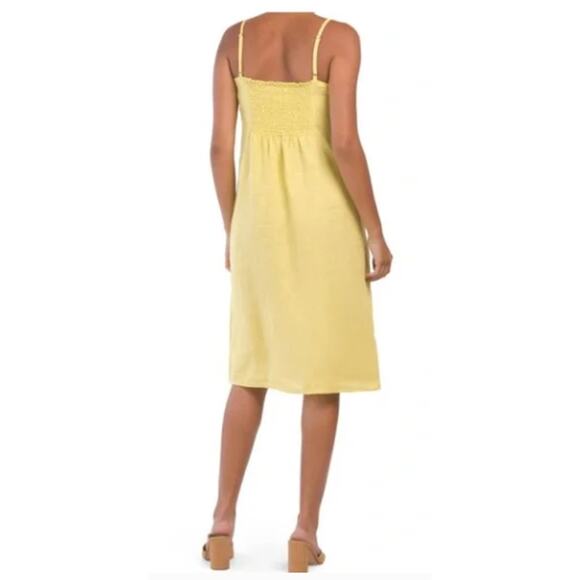 Rachel Zoe 100% Linen Yellow Dress, NWT, Size 4 - Picture 2 of 10